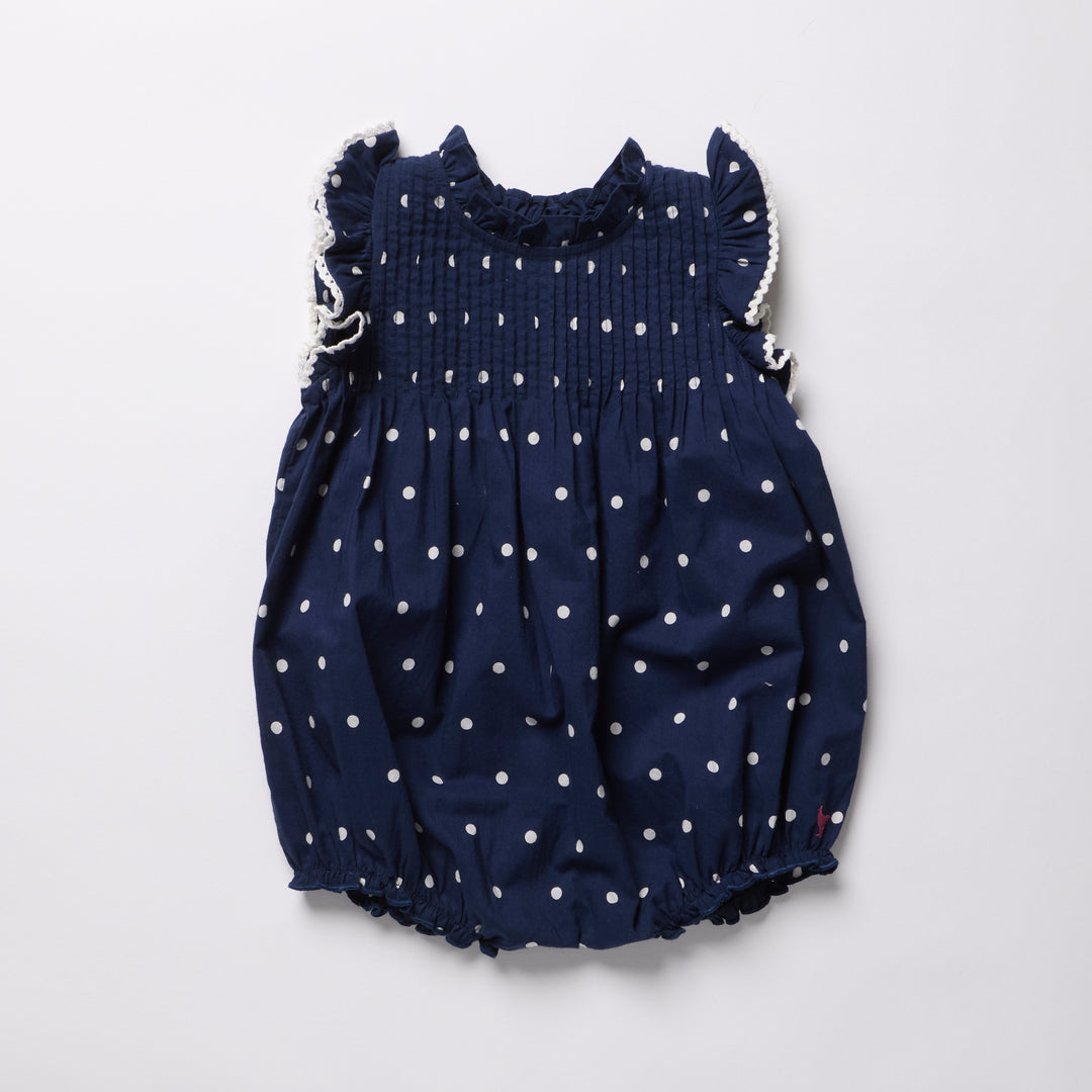 Baby Girls Jaipur Bubble - Navy Dot