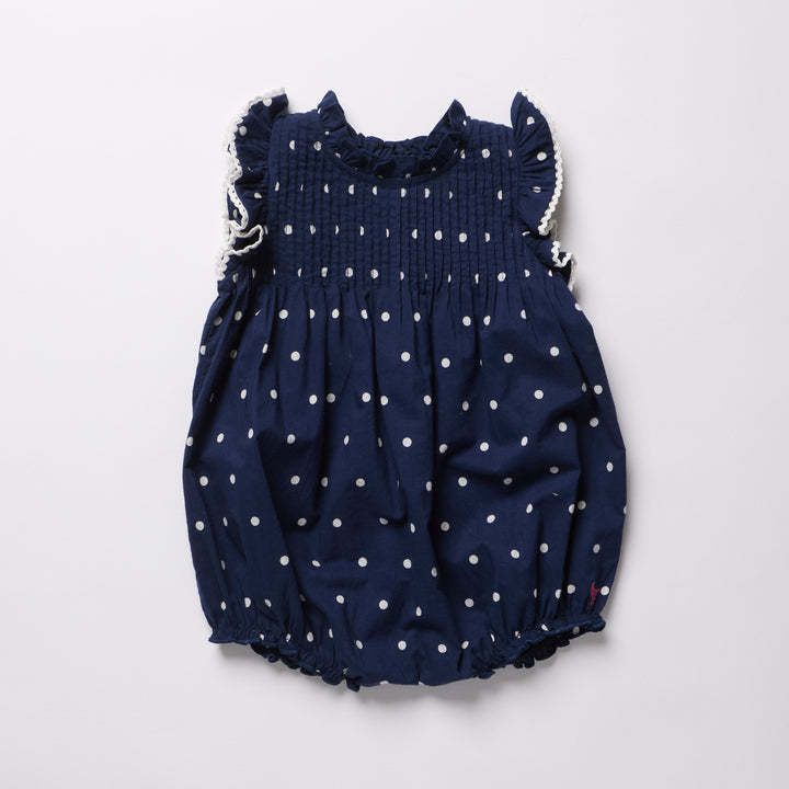 Baby Girls Jaipur Bubble - Navy Dot