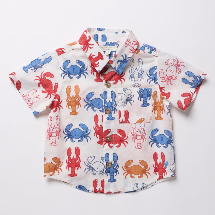 Boys Jack Shirt - Lobsters and Crabs