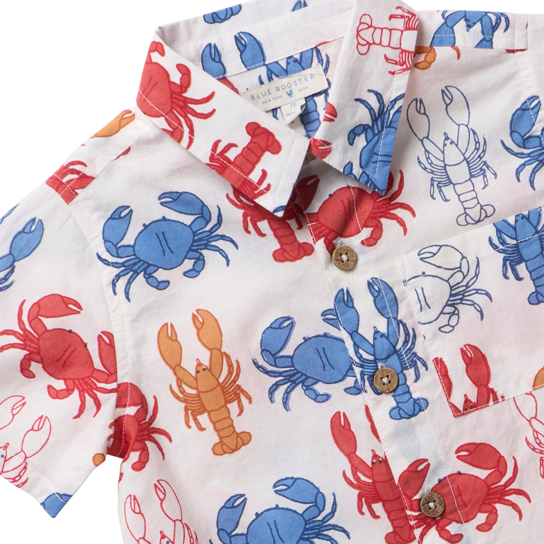 Boys Jack Shirt - Lobsters and Crabs