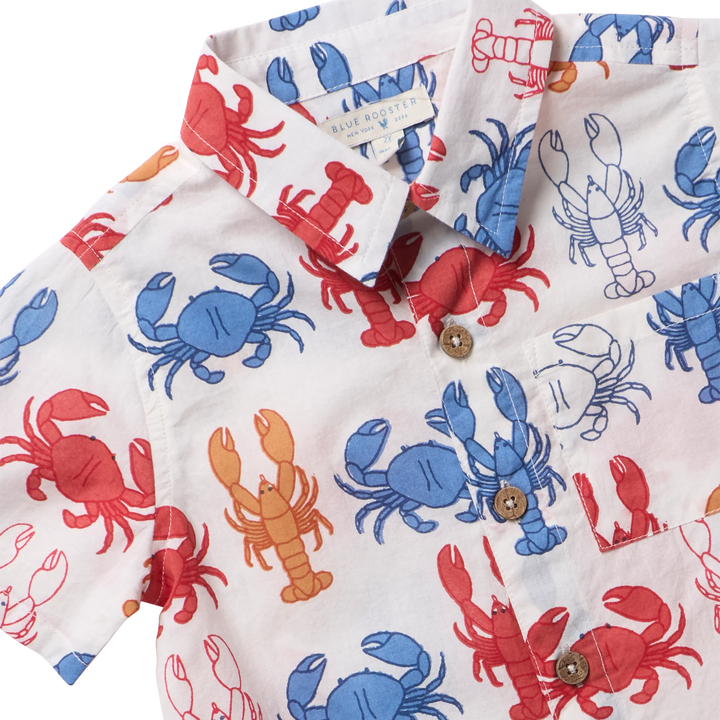 Boys Jack Shirt - Lobsters and Crabs
