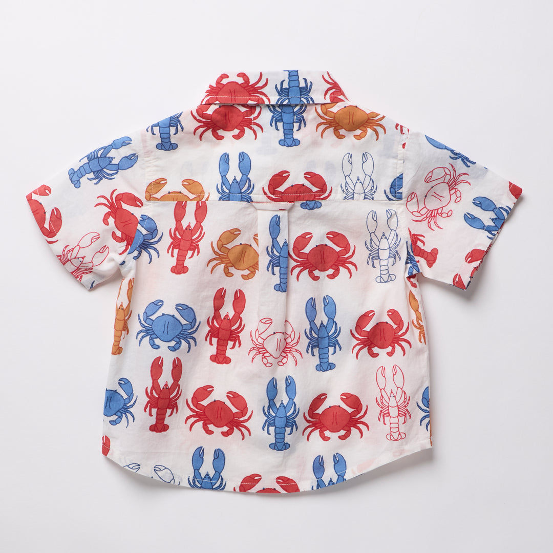Boys Jack Shirt - Lobsters and Crabs