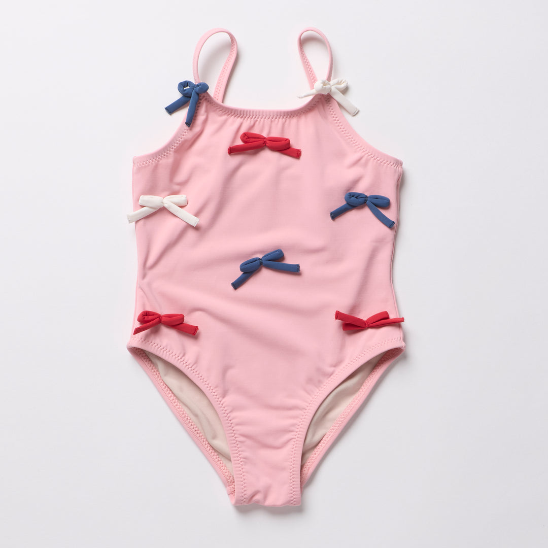 Girls Lottie Suit - Pink Bows