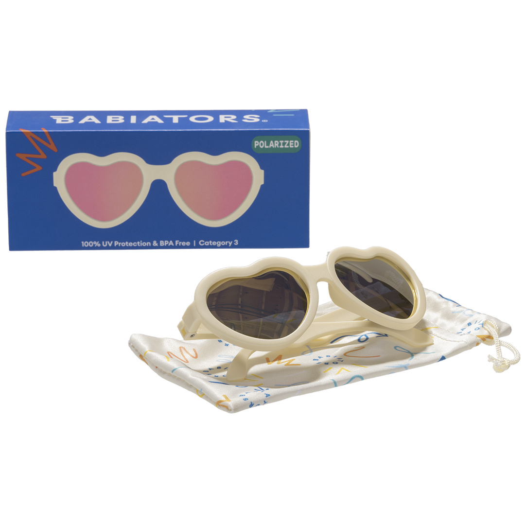 Babiators Sweet Cream Heart | Polarized Rose Gold Mirrored Lenses