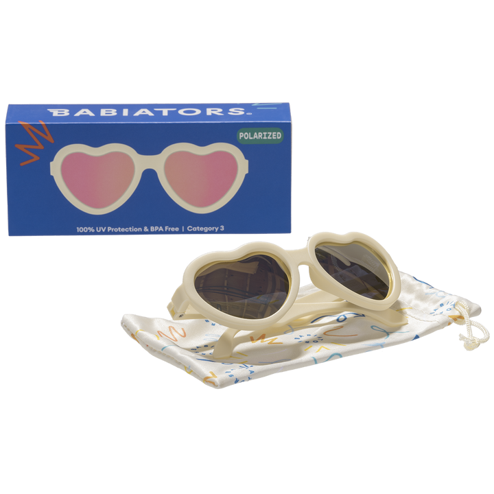 Babiators Sweet Cream Heart | Polarized Rose Gold Mirrored Lenses
