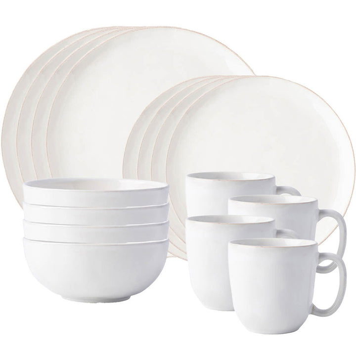 Puro Coupe 16pc Place Setting - Whitewash