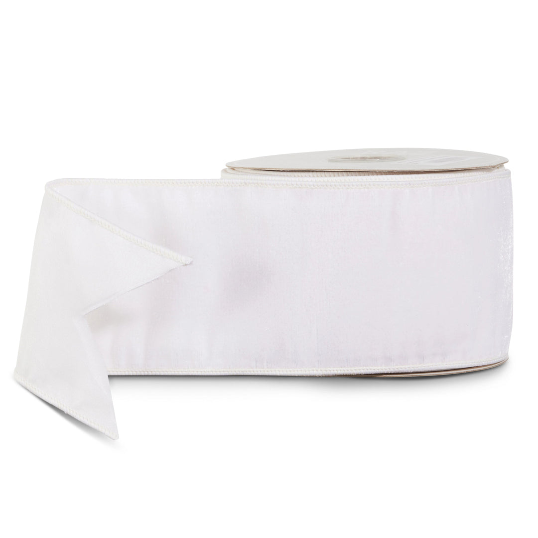 Cream Velvet Wired Ribbon