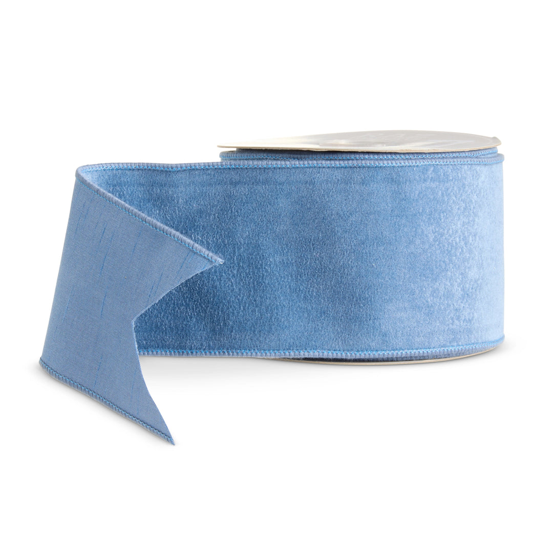 Periwinkle Velvet Wired Ribbon