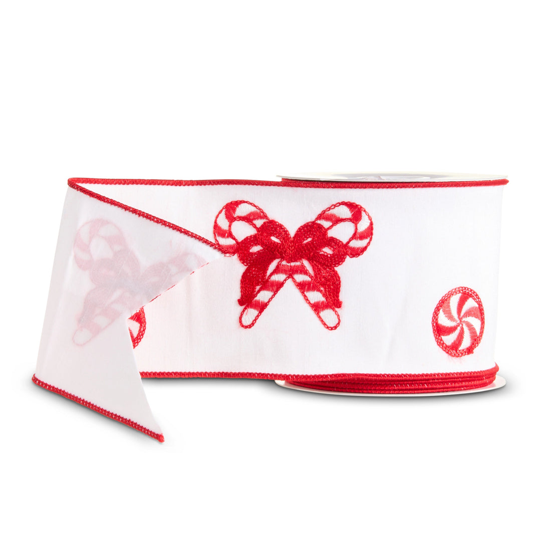Candy Cane Wired Ribbon