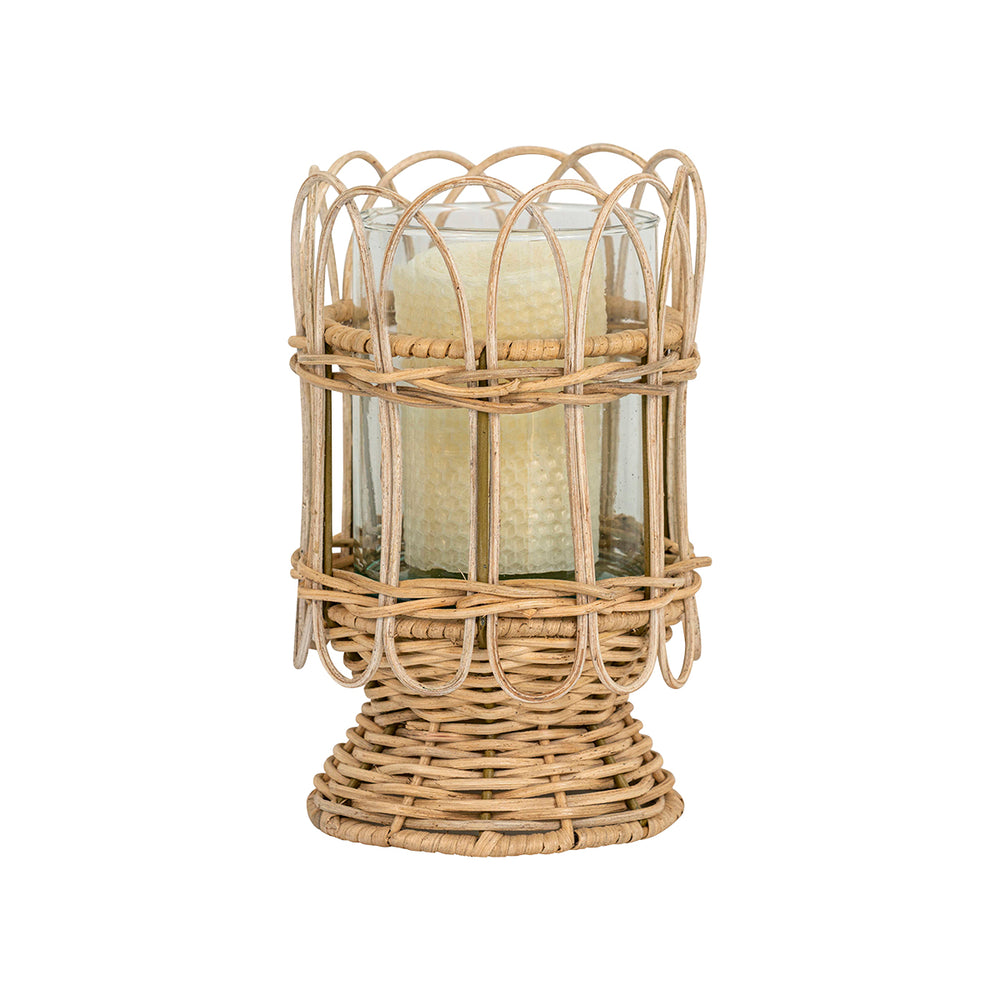 Provence Rattan 8.5" Hurricane - Whitewash