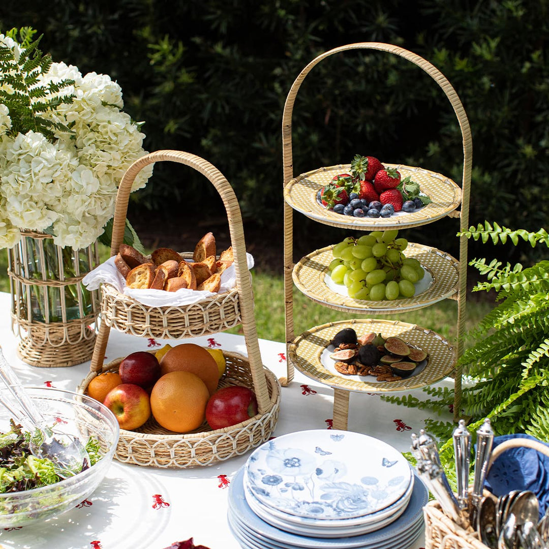 Provence Rattan 8.5" Hurricane - Whitewash