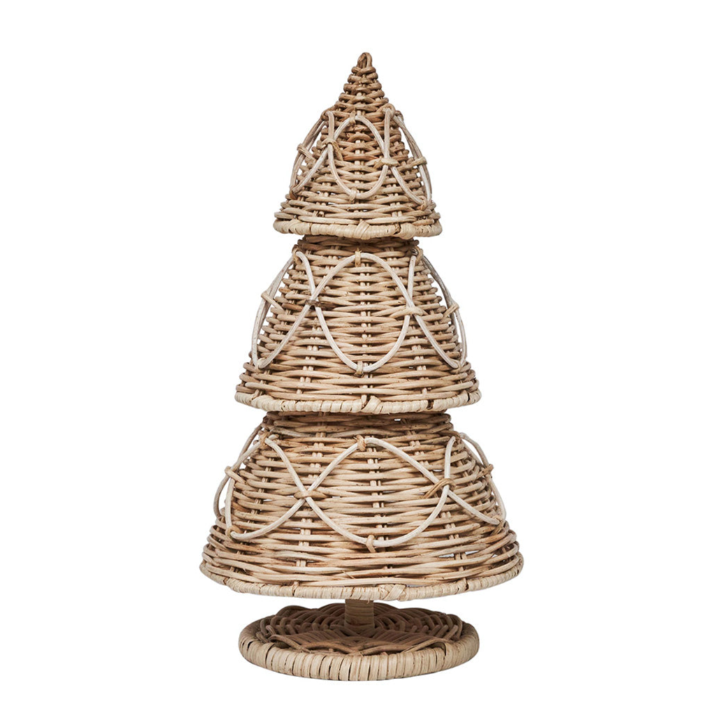 Provence Rattan 16" Tree - Whitewash