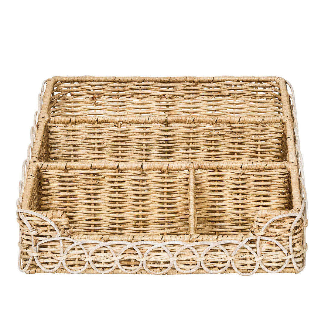 Provence Rattan Stationary Holder - Whitewash