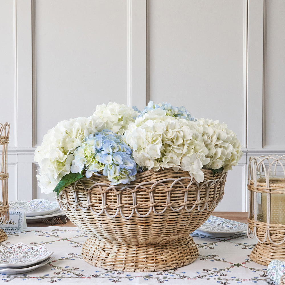 Provence Rattan 15" Bowl - Whitewash