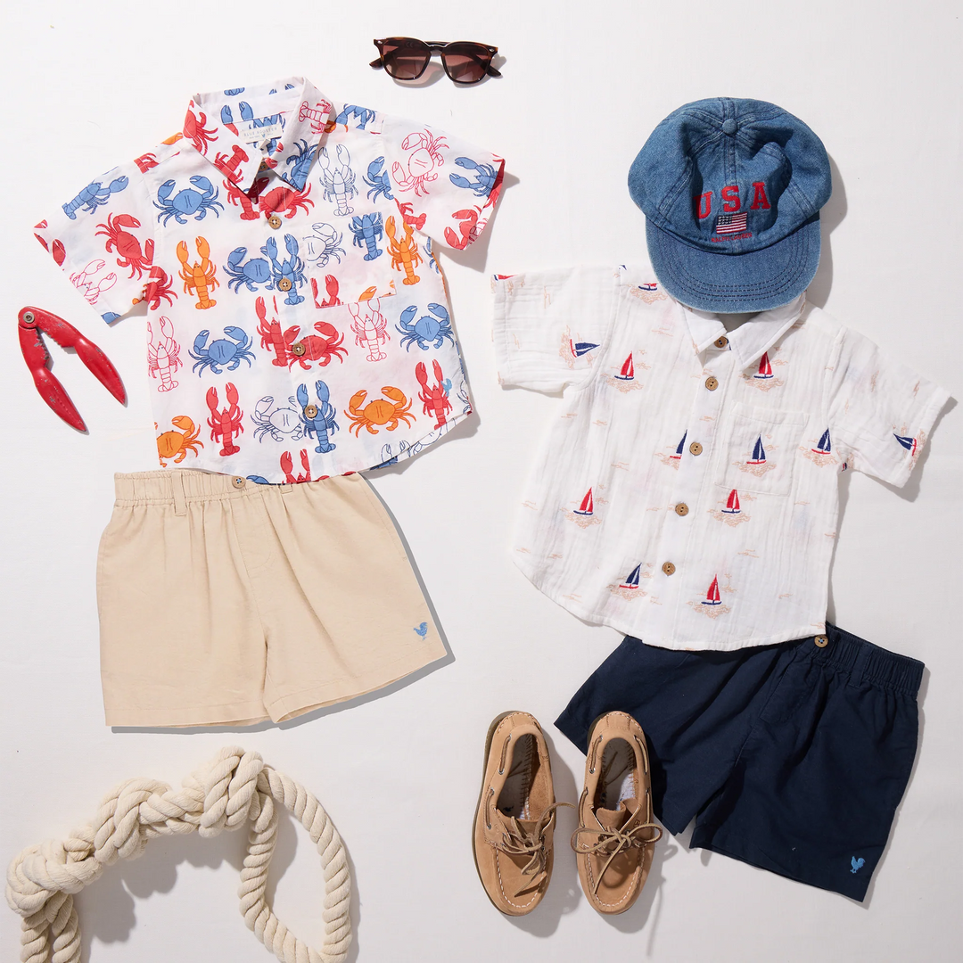 Boys Jack Shirt - Lobsters and Crabs
