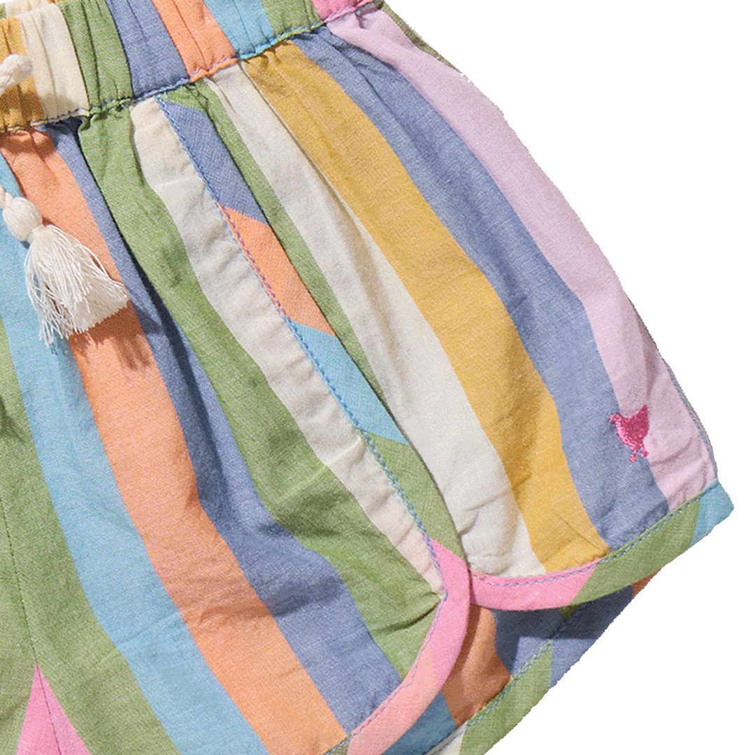 Girls Millie Short - Parade Stripe