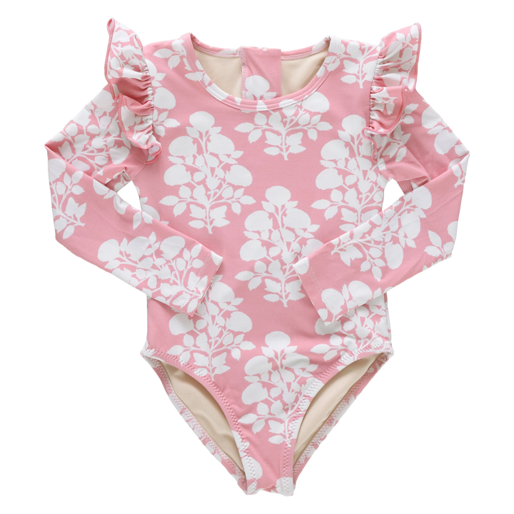 Girls Rachel Suit - Pink Bouquet Floral