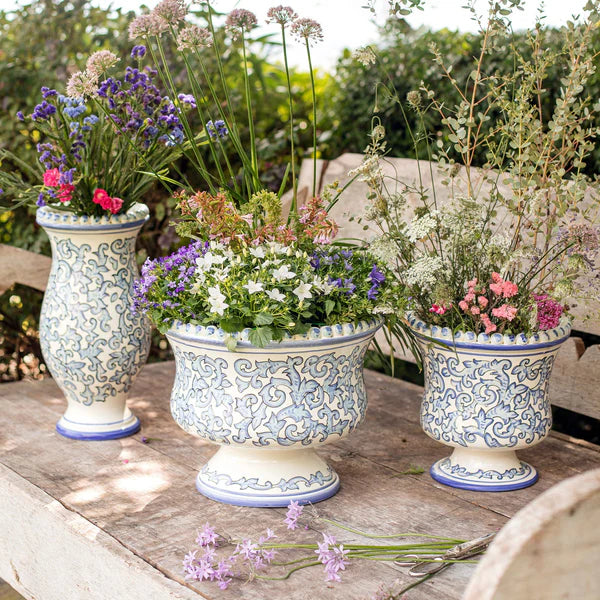 Scorrimento Blu Tall Vase