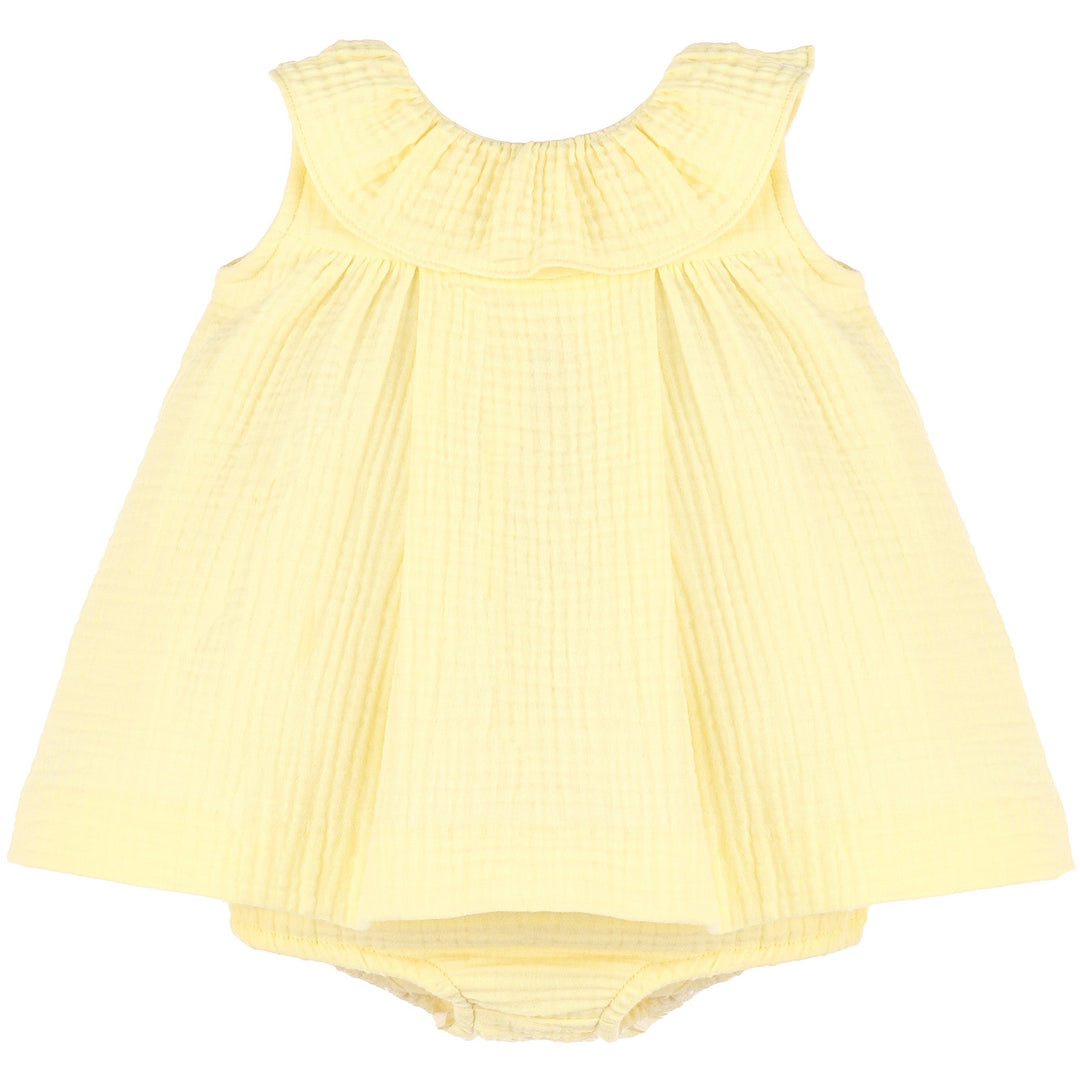 Yellow Cuddle Cotton 2-Piece Float Dress Set