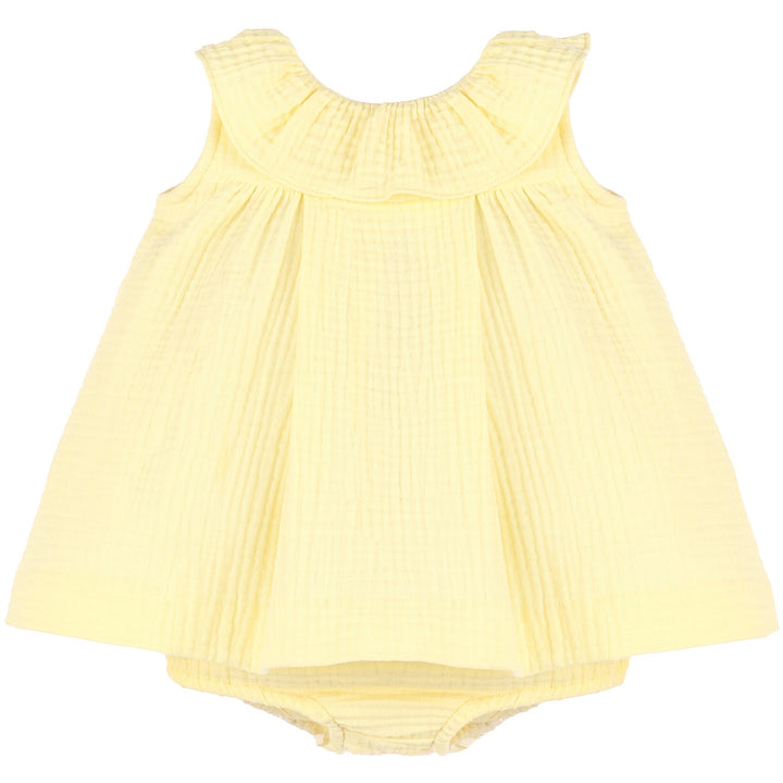 Yellow Cuddle Cotton 2-Piece Float Dress Set
