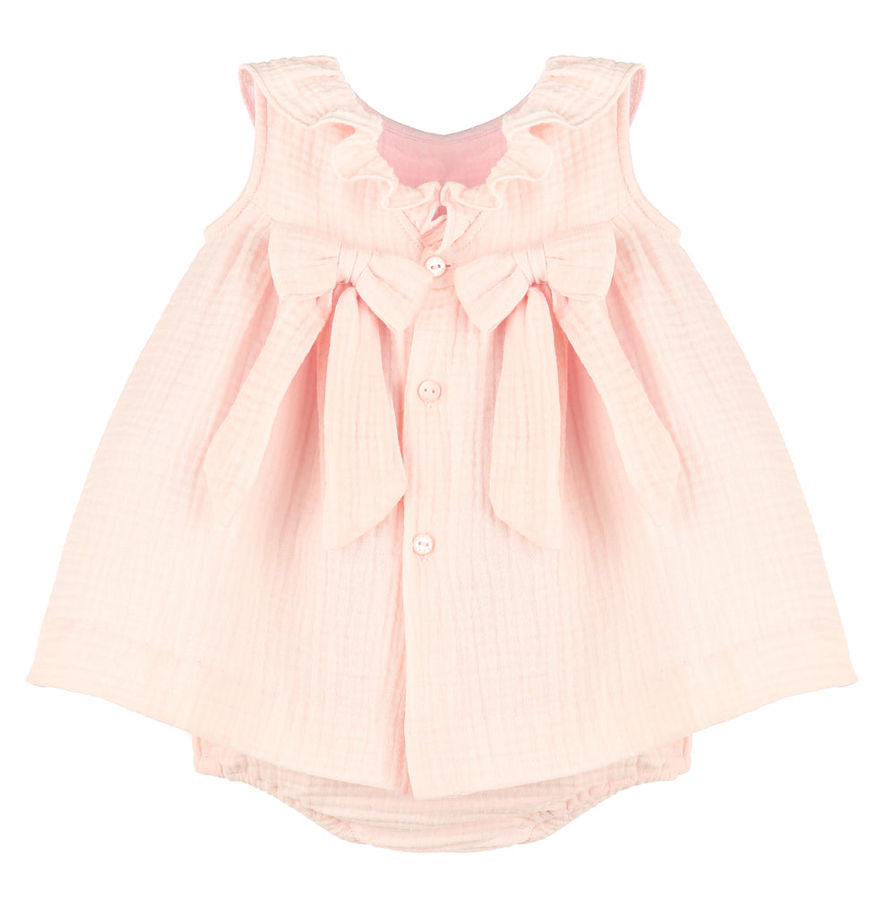 Pink Cuddle Cotton 2-Piece Float Dress Set