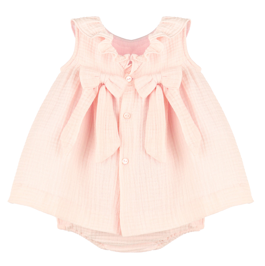 Pink Cuddle Cotton 2-Piece Float Dress Set
