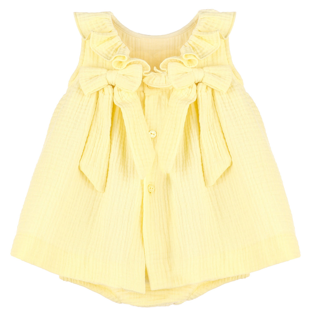 Yellow Cuddle Cotton 2-Piece Float Dress Set