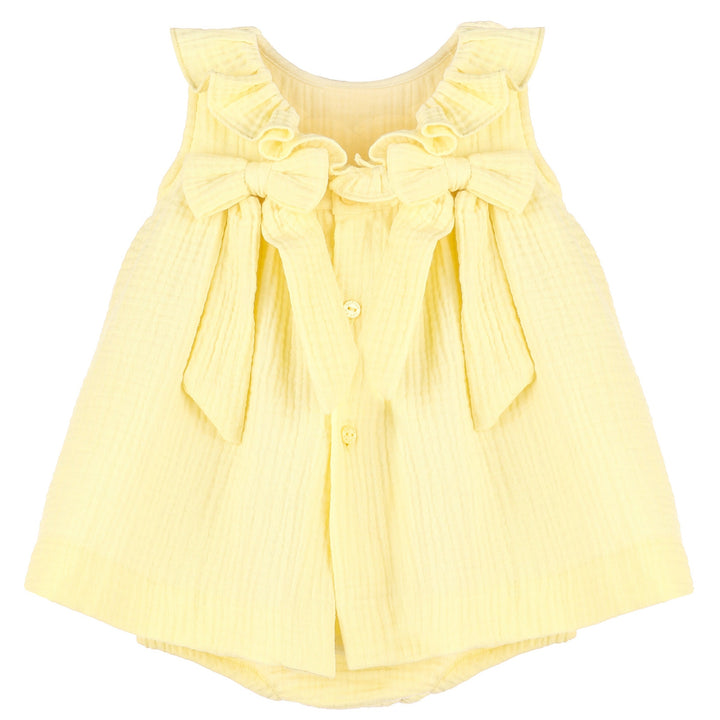 Yellow Cuddle Cotton 2-Piece Float Dress Set
