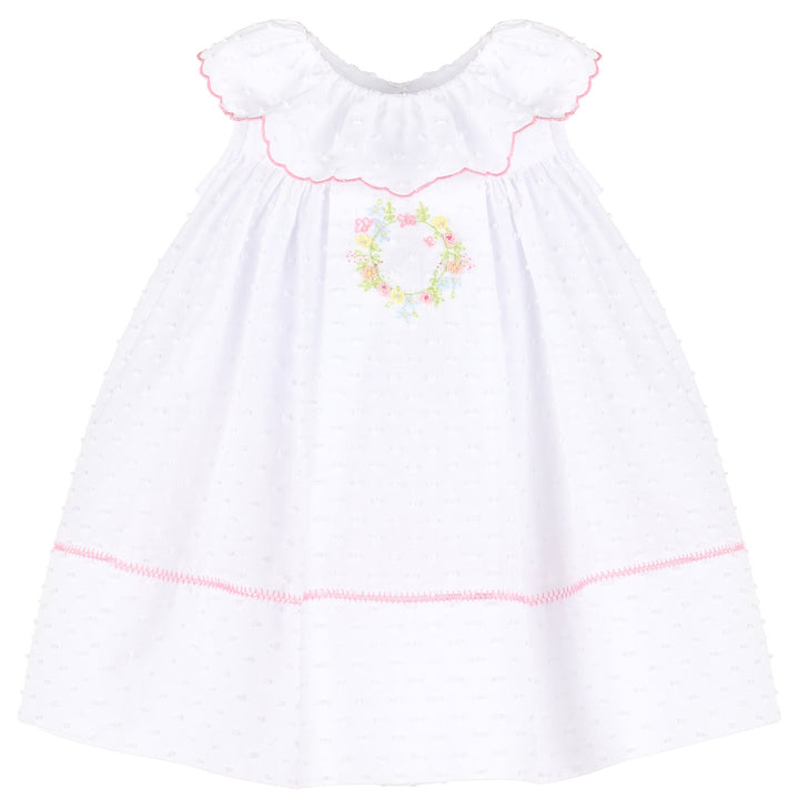 White Lawn Party Ruffle Dress