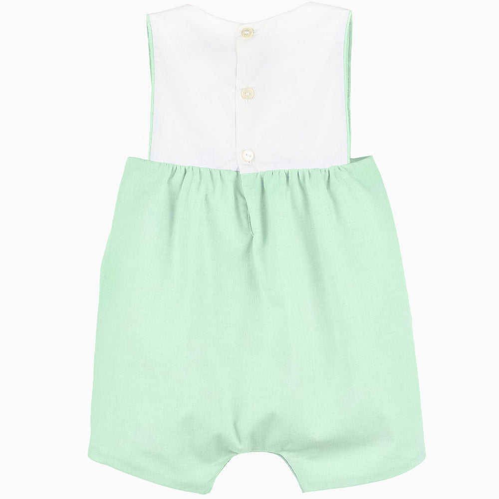 Boys Green Chambray Bubble