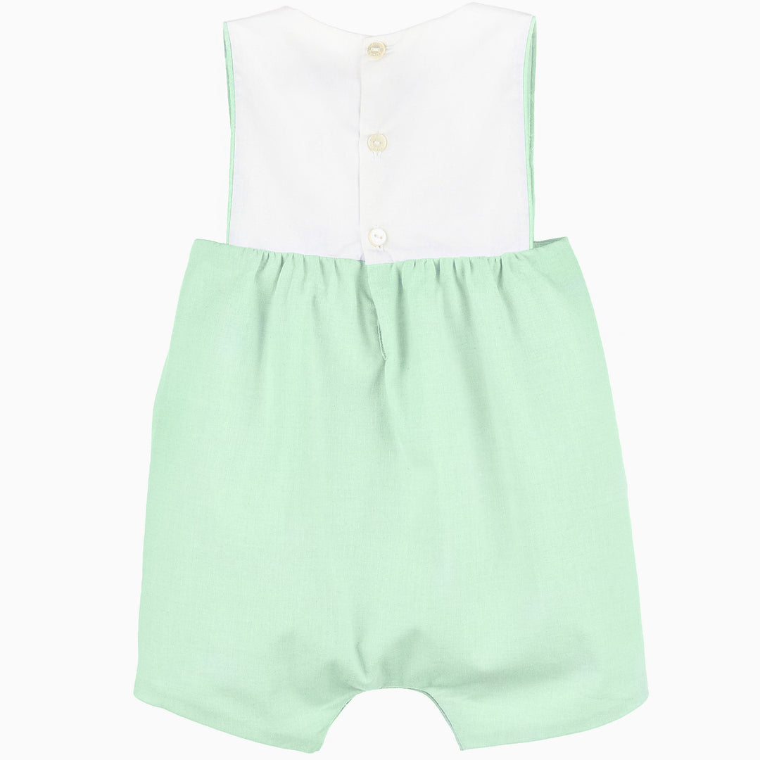Boys Green Chambray Bubble