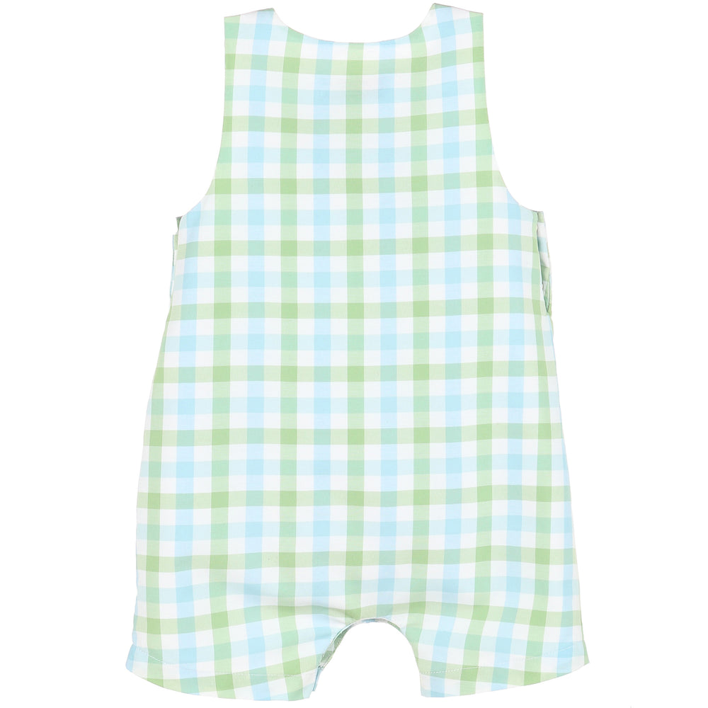 Blue & Green Pastel Plaid Pocket John John