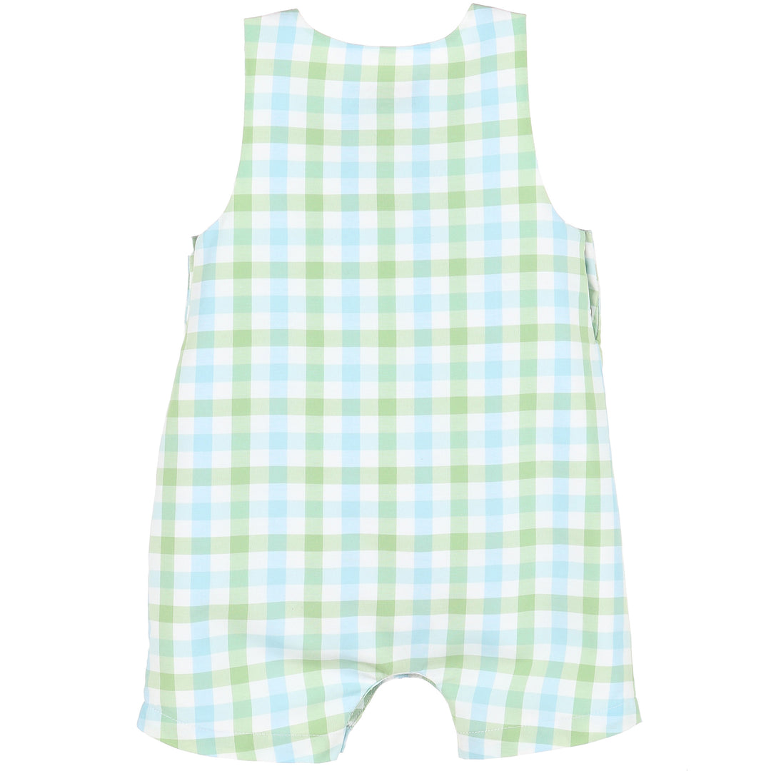 Blue & Green Pastel Plaid Pocket John John