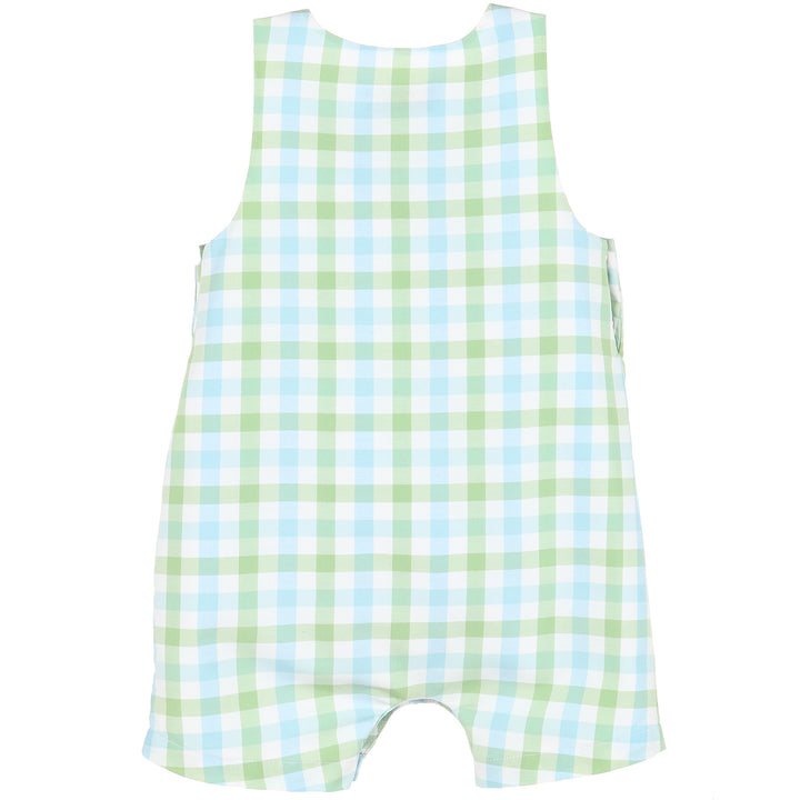 Blue & Green Pastel Plaid Pocket John John