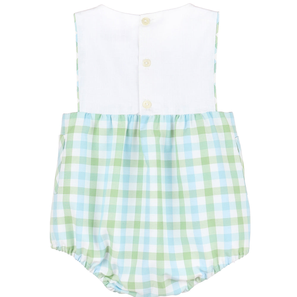Blue & Green Pastel Plaid Pocket Bubble