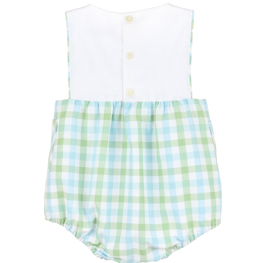 Blue & Green Pastel Plaid Pocket Bubble