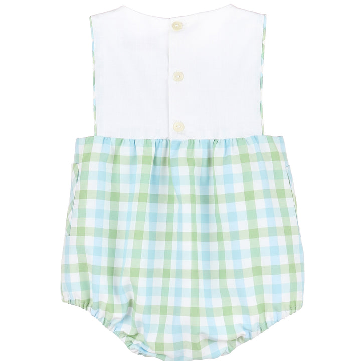 Blue & Green Pastel Plaid Pocket Bubble