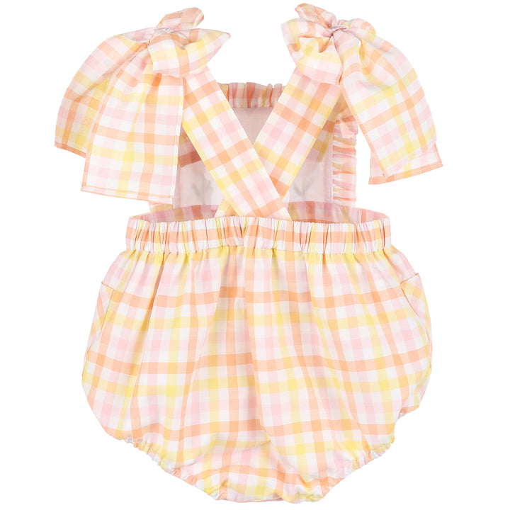 Pink & Yellow Pastel Plaid Sunsuit