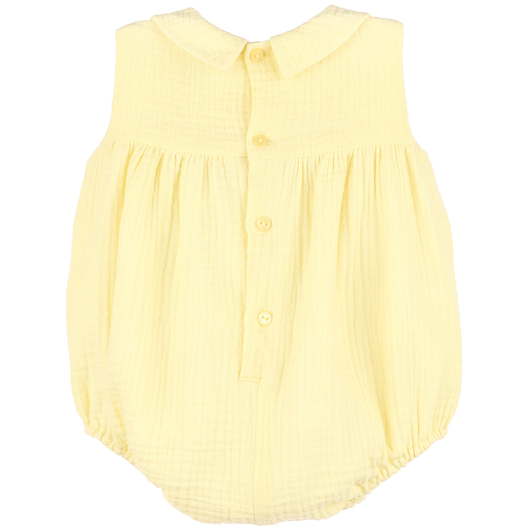 Yellow Cuddle Cotton Bubble w/ Embroidered Carrots