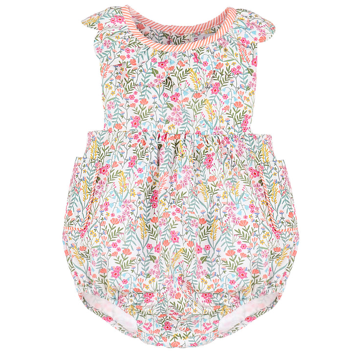 Floral Print Sissy Smock Ruffle Bubble