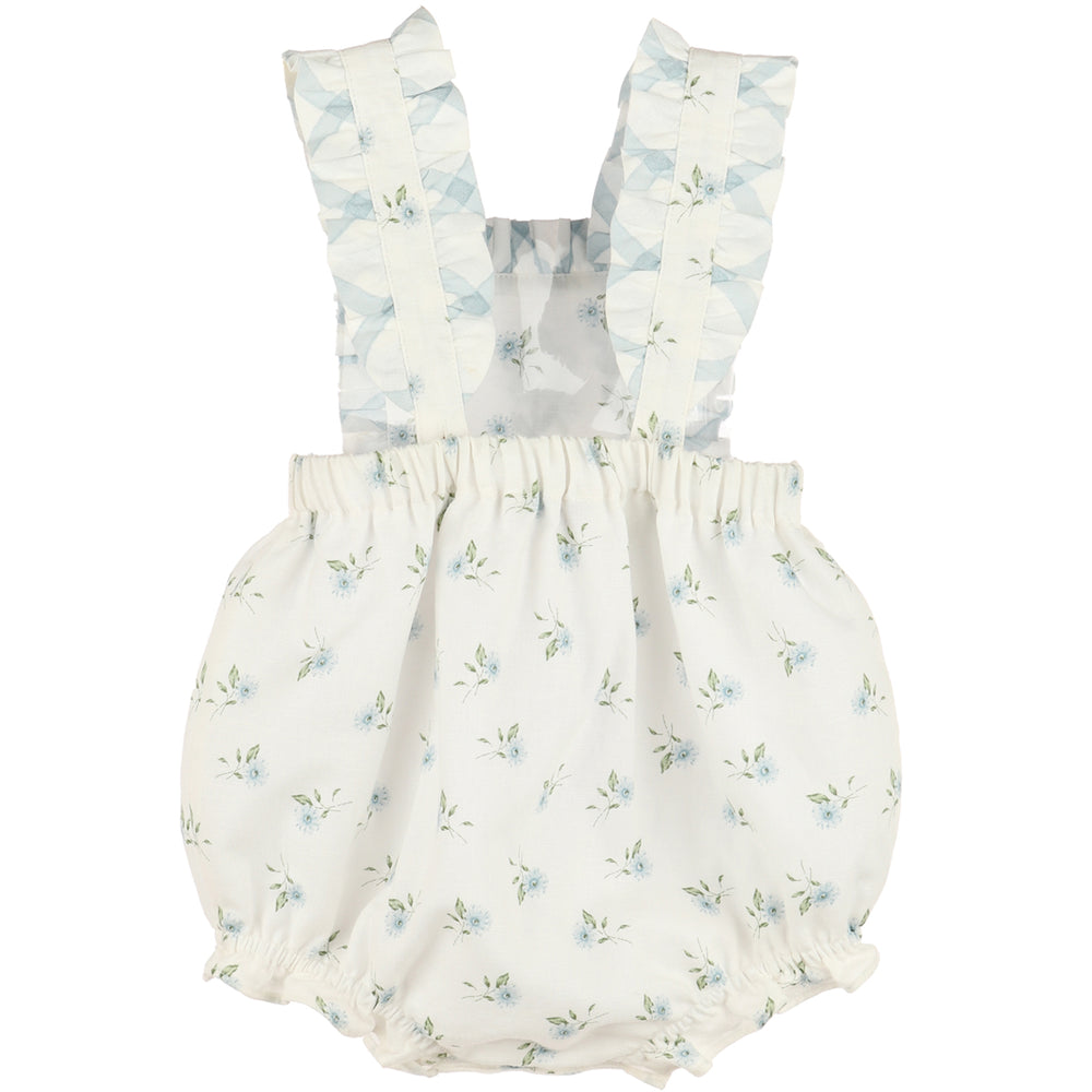Blue WaterColor Flora Sunsuit