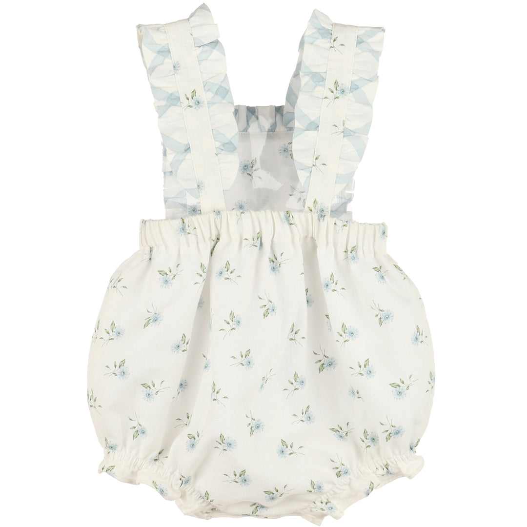 Blue WaterColor Flora Sunsuit
