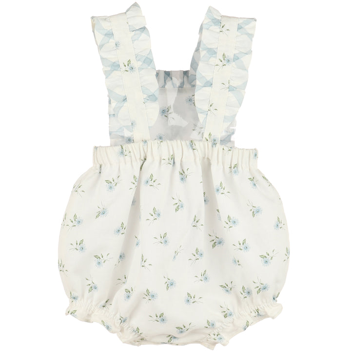 Blue WaterColor Flora Sunsuit