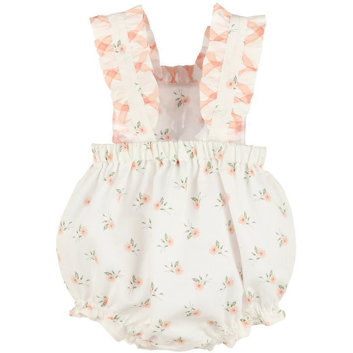 Orange WaterColor Flora Sunsuit