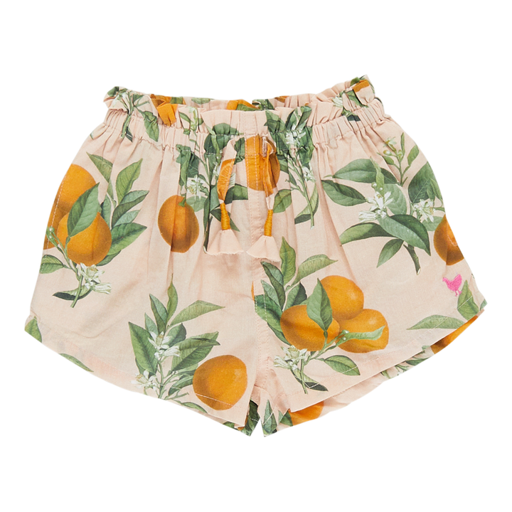 Girls Theodore Short - Pink Botanical Oranges