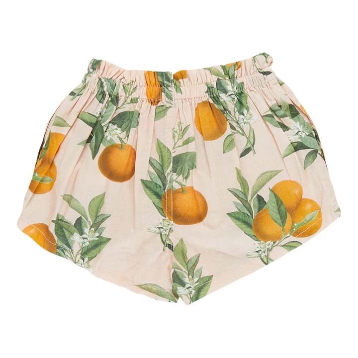 Girls Theodore Short - Pink Botanical Oranges