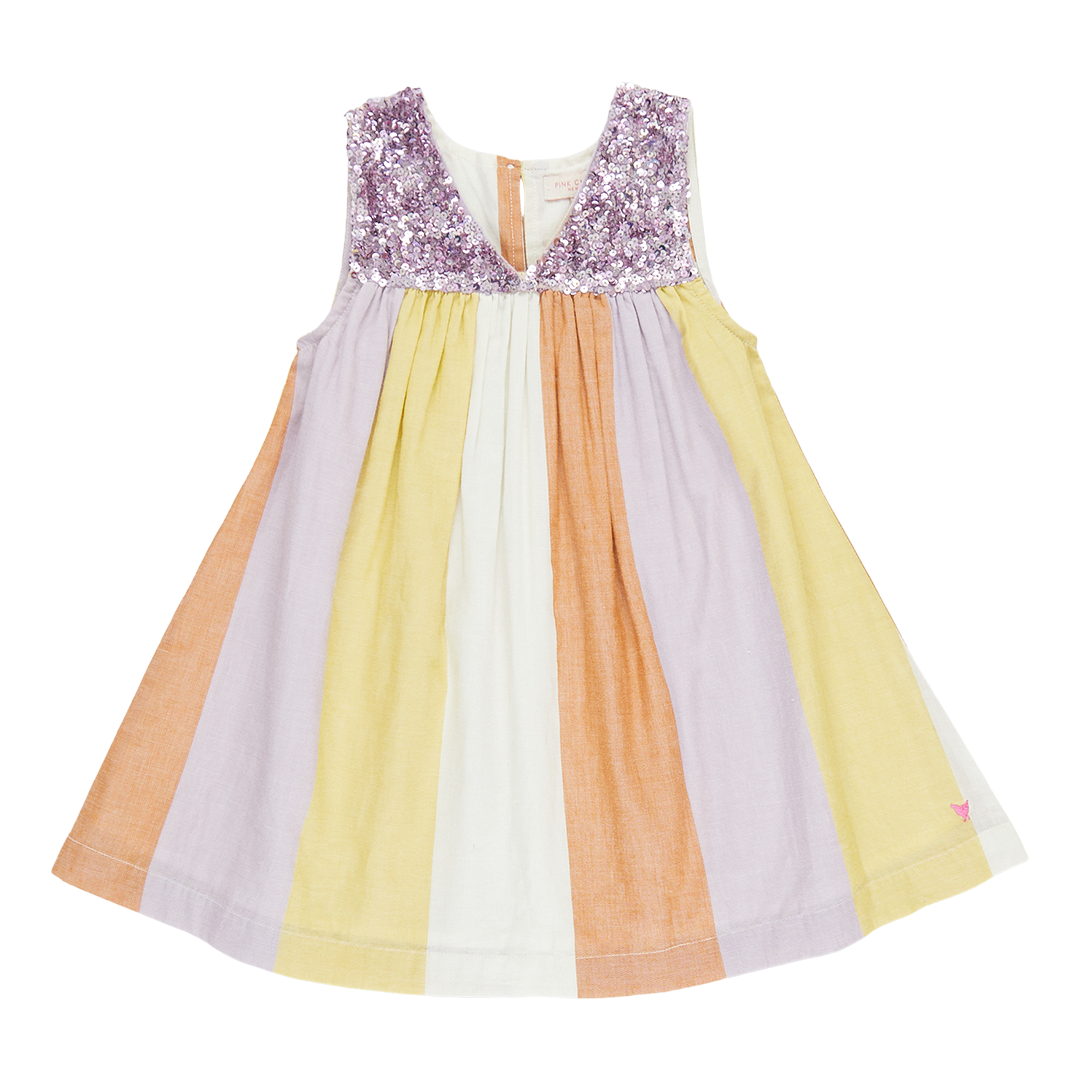 Girls Courtney Dress - Desert Stripe