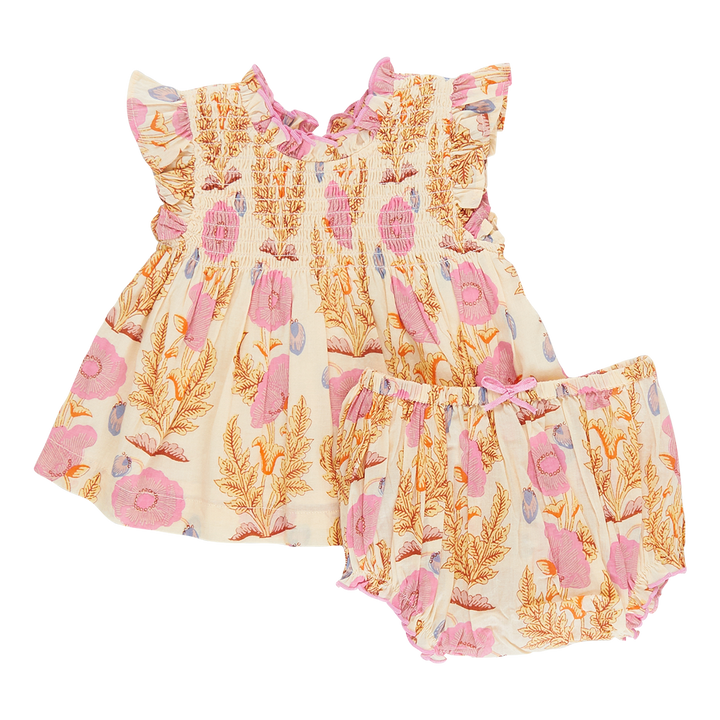 Baby Girls Stevie 2-Piece Set - Pink Gilded Floral