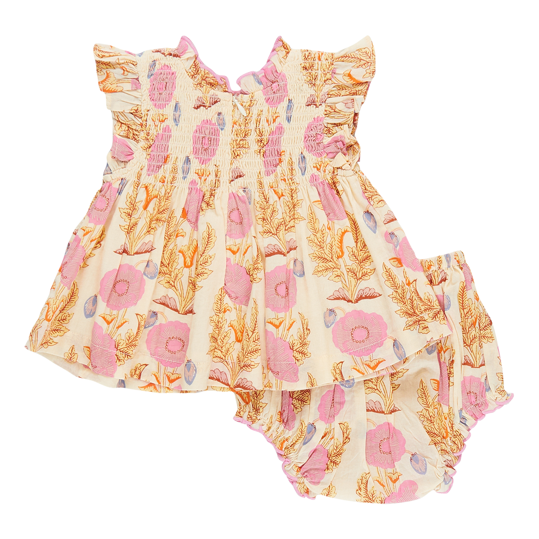 Baby Girls Stevie 2-Piece Set - Pink Gilded Floral