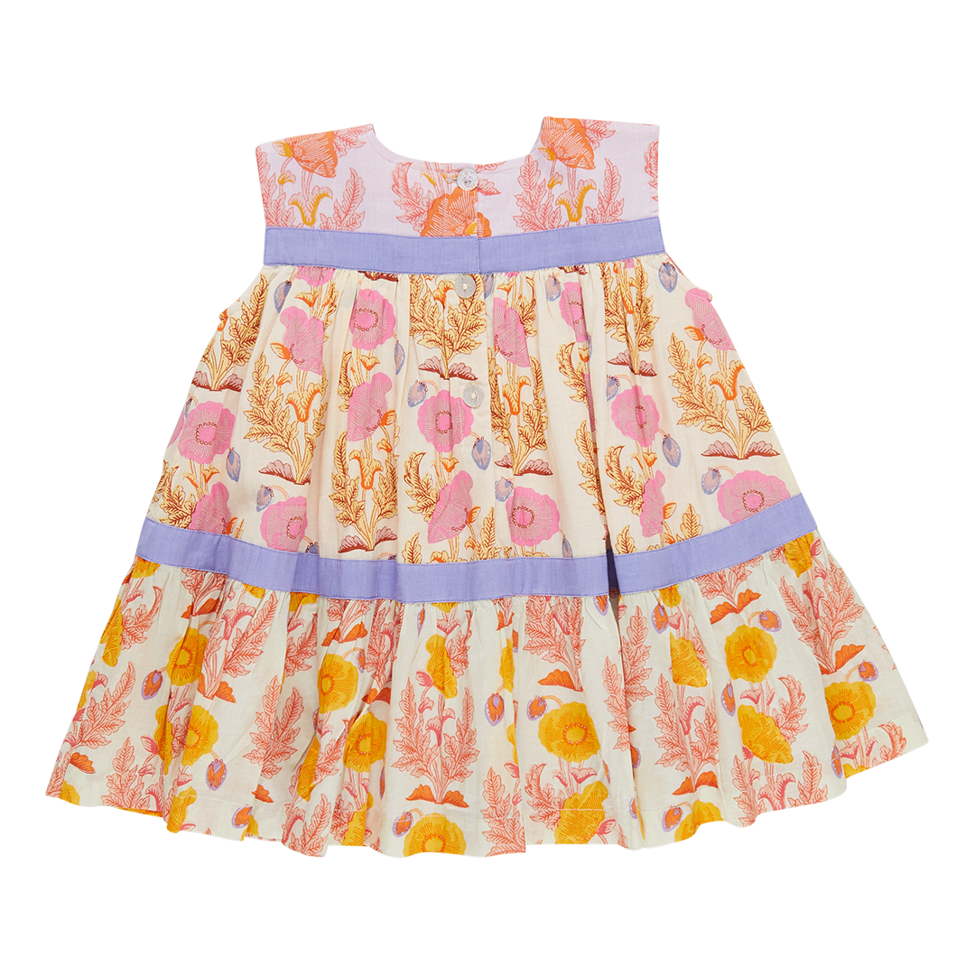 Girls Krista Dress Gilded Floral Mix K&K's Giving Tree